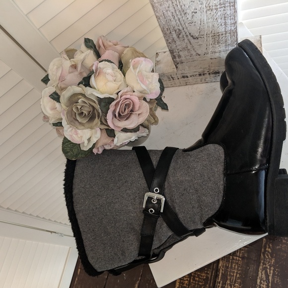 Nice Boots Fleece Lined Black and gray Women's 10. Box28 - Picture 6 of 7